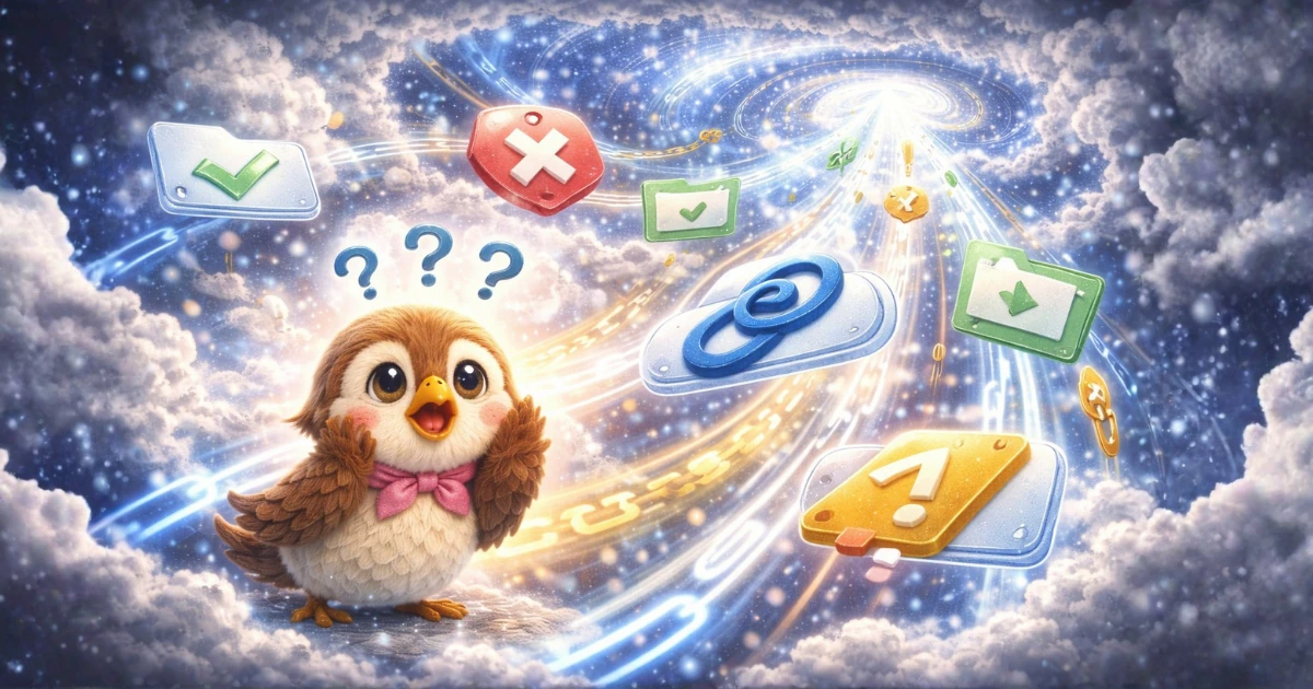 データがカオスの世界に吸い込まれていく図