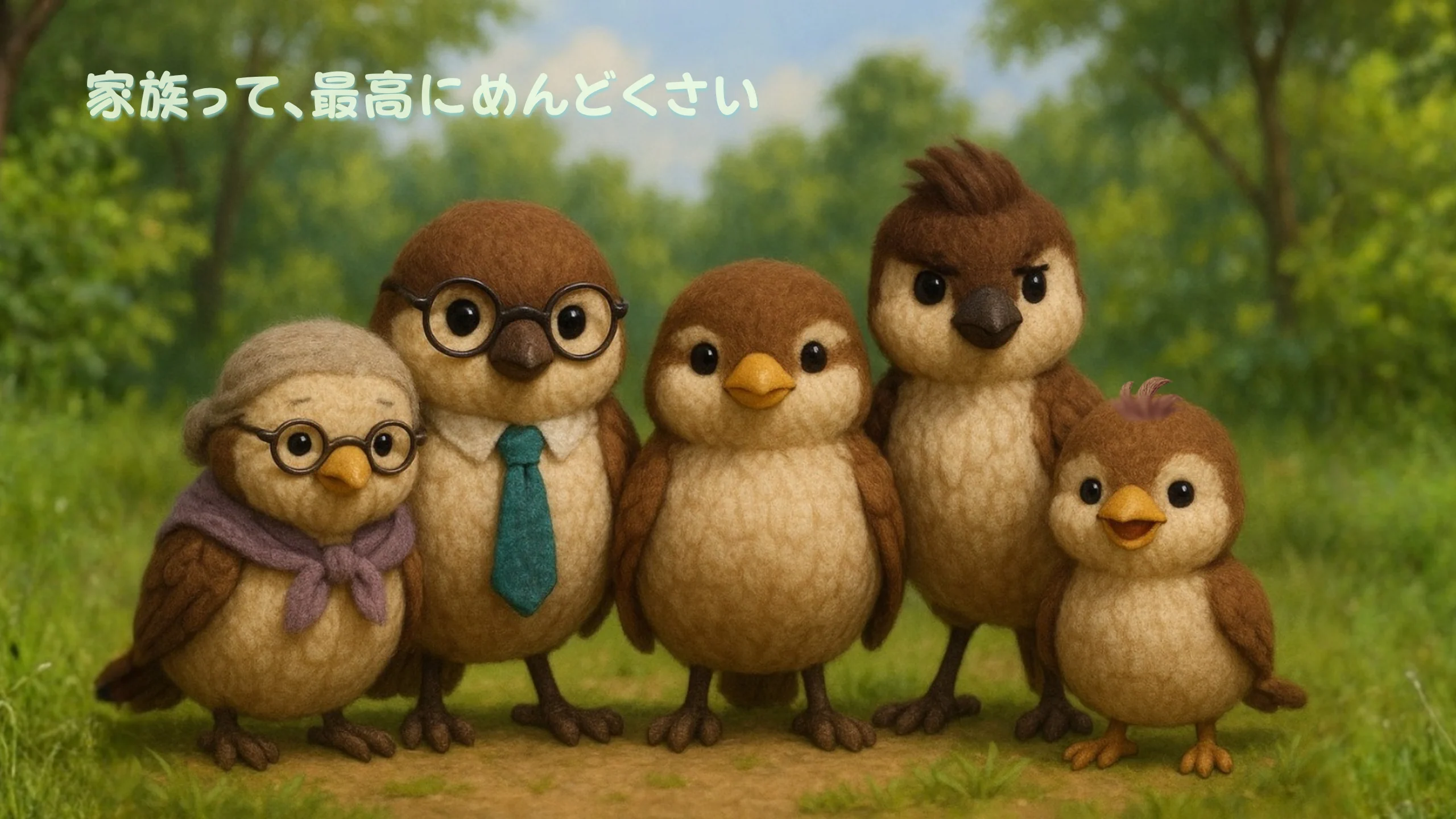 雀一家の記念写真 「家族って、最高にめんどくさい」