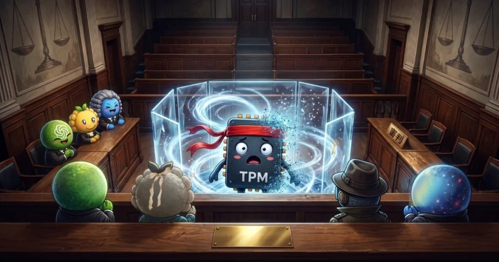 正しくTPMをクリアする様子をデフォルメした図